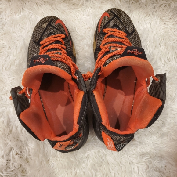 Mens| LeBron 12 Court Vision | Nike sneakers balck and orange | size 13 - Picture 6 of 12